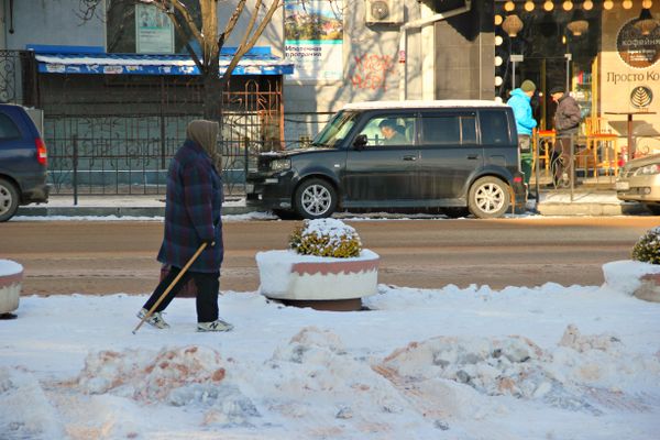 Снег в Симферополе. Архивное фото