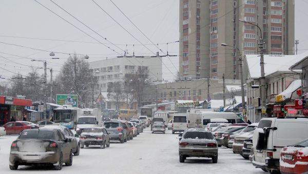 Снег в Симферополе. Архивное фото