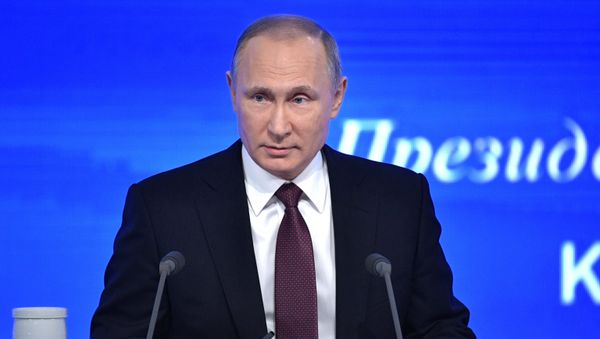 Двенадцатая ежегодная большая пресс-конференция президента РФ Владимира Путина