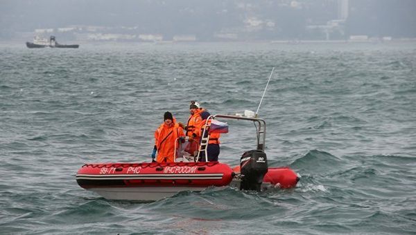 Поисково-спасательные работы на месте крушения самолета Ту-154 Минобороны РФ в Сочи