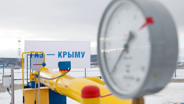 Начало подачи газа в Крым с материковой России