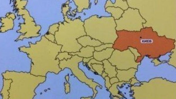 Карта Украины, напечатанная в киевской типографии