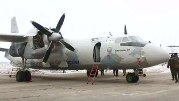 Украинский Ан-26, якобы обстрелянный над Черным морем, сняли на видео