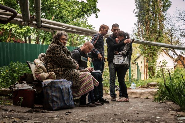 Последствия обстрелов Донецка