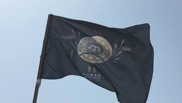Флаг крымскотатарского батальона имени Номана Челебиджихана