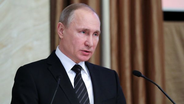 Президент РФ В. Путин принял участие в коллегии ФСБ