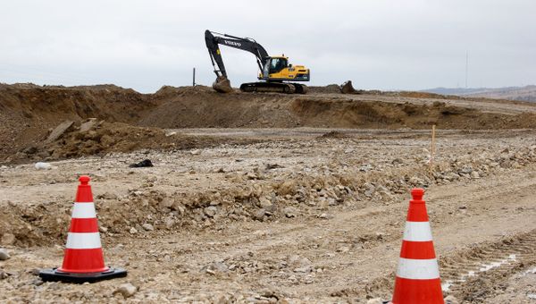 Место строительства автомобильного подхода к мосту через Керченский пролив в Крыму