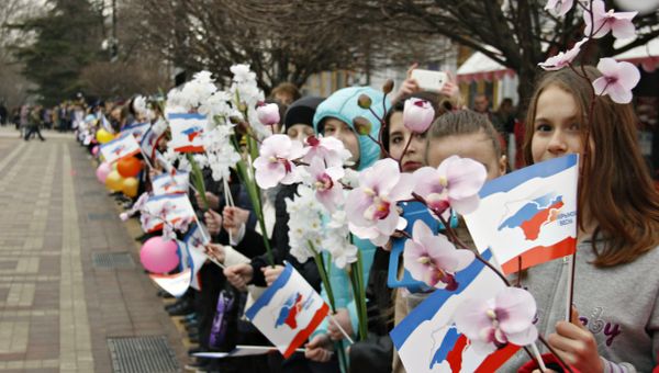 Празднование третьей годовщины Крымской весны в Симферополе Празднование третьей годовщины Крымской весны в Симферополе