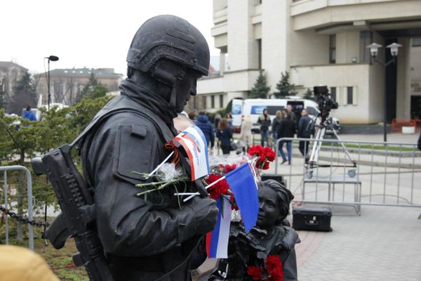 Празднование третьей годовщины Крымской весны в Симферополе