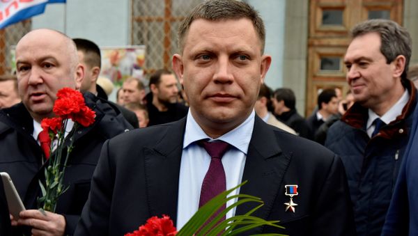 Глава Донецкой народной республики Александр Захарченко на праздновании третьей годовщины Крымской весны в Симферополе