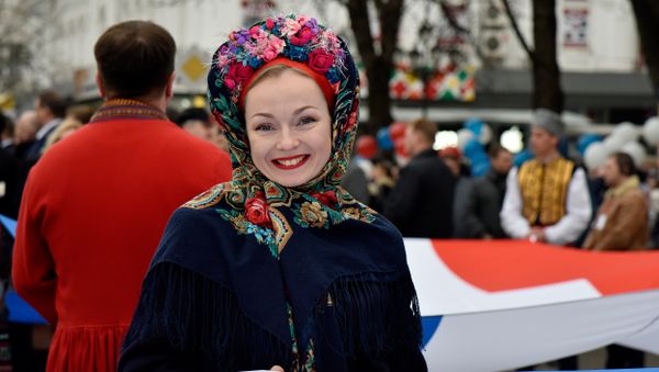 Праздничные мероприятия в Симферополе, посвященные третьей годовщине Крымской весны.