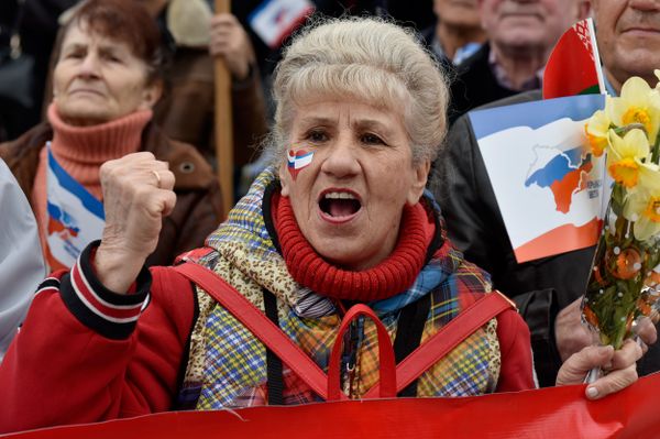 Праздничные мероприятия в Симферополе, посвященные третьей годовщине Крымской весны.