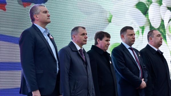 Праздничные мероприятия в Симферополе, посвященные третьей годовщине Крымской весны.