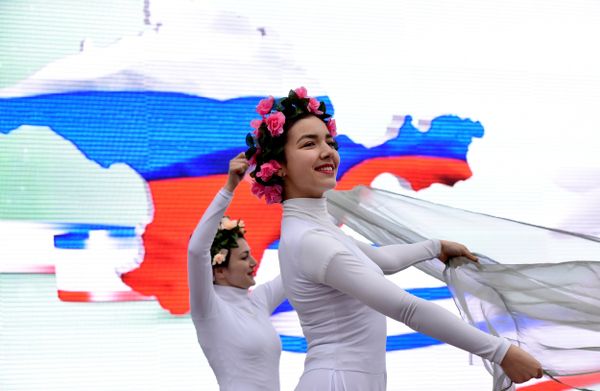 Праздничные мероприятия в Симферополе, посвященные третьей годовщине Крымской весны