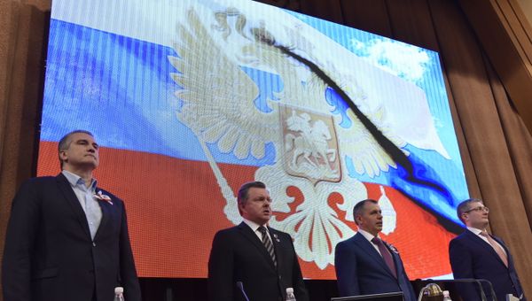 Торжественное собрание в Госсовете РК, посвященное празднованию третьей годовщины общекрымского референдума Торжественное собрание в Госсовете РК, посвященное празднованию третьей годовщины общекрымского референдума