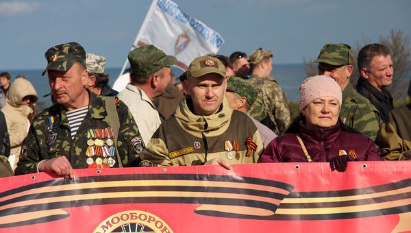 В Севастополе состоялся митинг в честь третьей годовщины воссоединения Крыма с Россией
