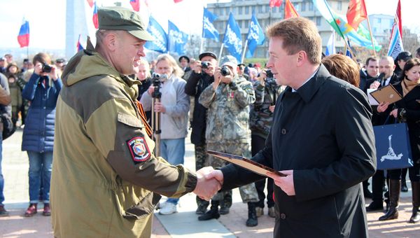 В Севастополе состоялся митинг в честь третьей годовщины воссоединения Крыма с Россией
