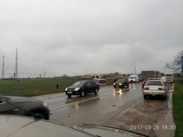 ДТП с участием рейсового автобуса в Красногвардейском районе ДТП с участием рейсового автобуса в Красногвардейском районе