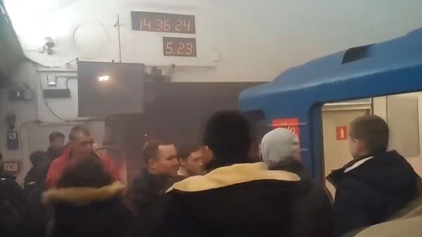 Первые кадры с места взрыва в метро Санкт-Петербурга
