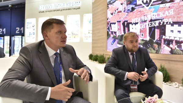 Президент Группы компаний КСК Николай Шалимов и вице-президент Алексей Кащенко на Санкт-Петербургском экономическом форуме