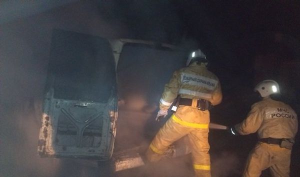 В селе Почтовое Бахчисарайского района сгорела газель В селе Почтовое Бахчисарайского района сгорела газель