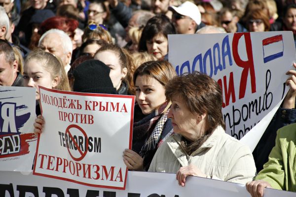 Митинг Вместе против террора в Симферополе