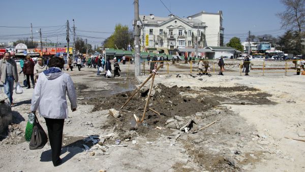 Центральный рынок Симферополя после сноса незаконных торговых объектов