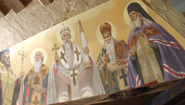 Роспись купола Свято-Александро-Невского кафедрального собора в Симферополе