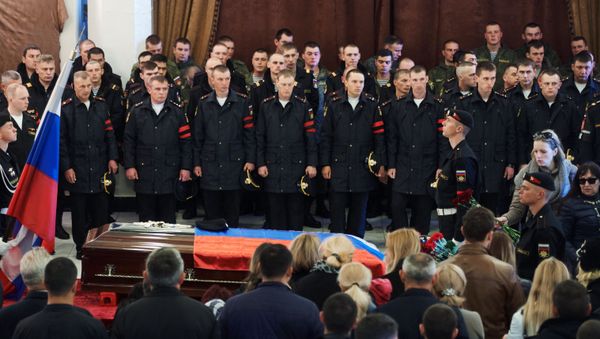 Прощание в Севастополе с погибшим в Сирии майором Сергеем Бордовым