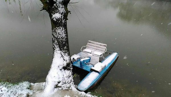 Снегопад в Бахчисарайском районе. 23 апреля 2017