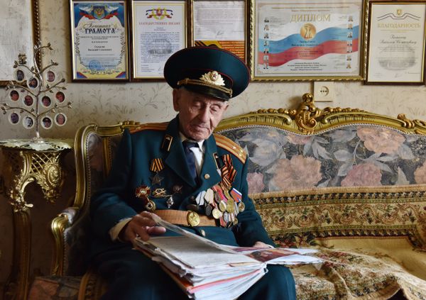 Ветеран Великой Отечественной войны, гвардии полковник Василий Галыгин