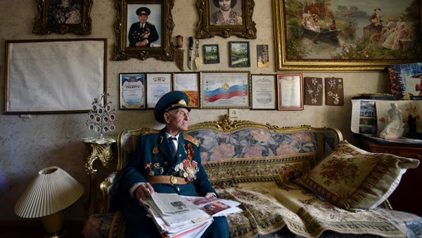 Ветеран Великой Отечественной войны, гвардии полковник Василий Галыгин