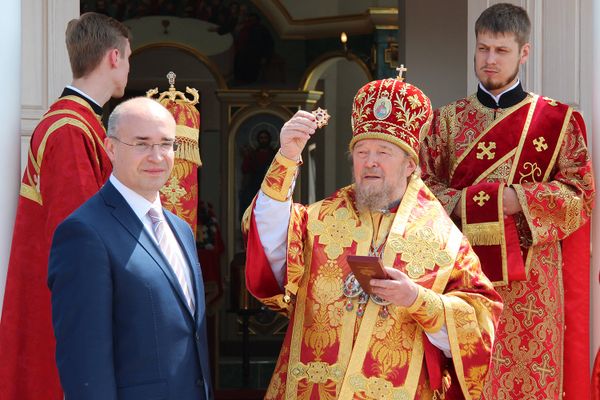Освящение храма святых преподобномучеников Александра Пересвета и Андрея Ослябя в Севастополе