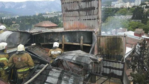 Пожар в отеле Вилла Елена в Ялте
