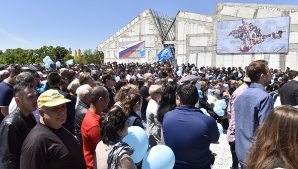 Мероприятия по случаю Дня памяти жертв депортации крымских народов на месте строительства мемориального комплекса жертвам депортации на железнодорожной станции Сирень Бахчисарайского района