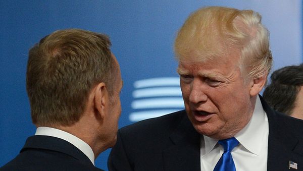 Президент США Дональд Трамп встретился с лидерами ЕС в Брюсселе, 25 мая 2017