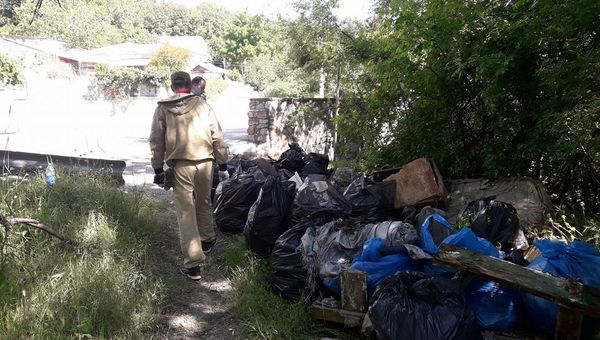 Активисты ОНФ ликвидировали свалку на лесном участке в районе пос. Линейное (Ялта)