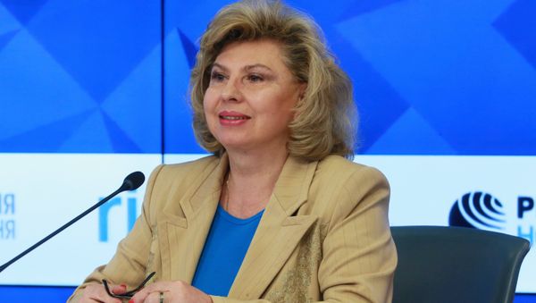 Уполномоченный по правам человека в РФ Татьяна Москалькова на пресс-конференции в Международном мультимедийном пресс-центре МИА Россия сегодня