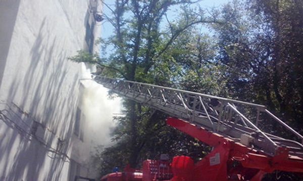 Пожар в пятиэтажном жилом доме в Красноперекопске