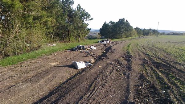 Стихийная свалка мусора в селе Константиновка Симферопольского района Стихийная свалка мусора в селе Константиновка Симферопольского района