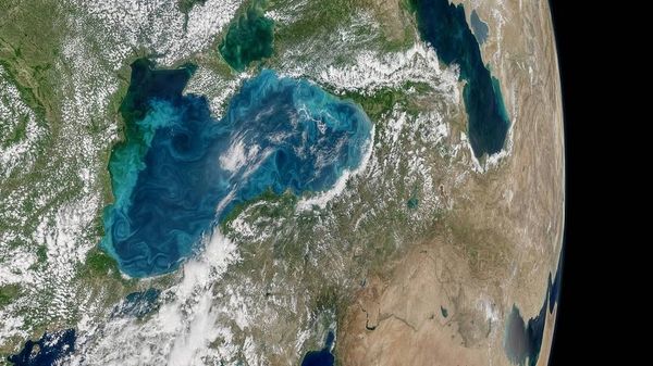 Вид на Черное море из космоса Вид на Черное море из космоса