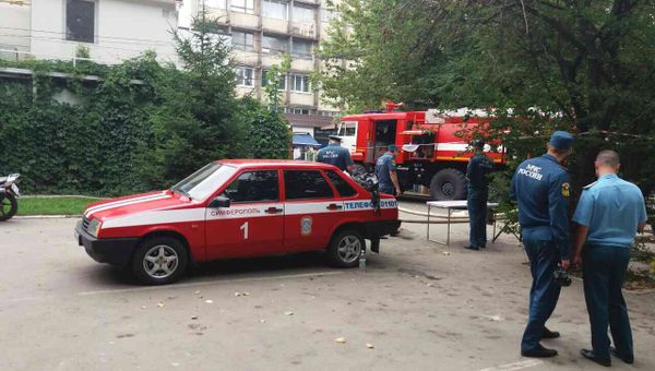 Ликвидация возгорания в ресторане Фабрикант в Симферополе