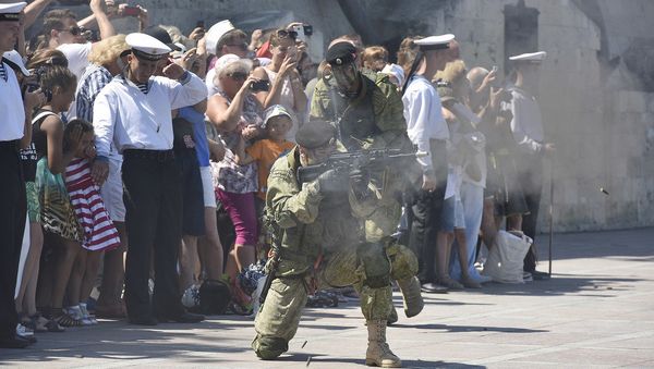 Военно-спортивный праздник в честь Дня ВМФ России в Севастополе