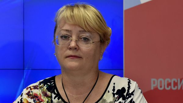 Министр финансов Республики Крым Ирина Кивико на пресс-конференции мультимедийного пресс-центра МИА Россия сегодня в Симферополе