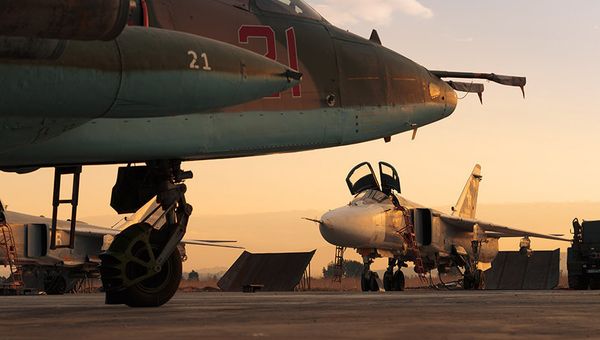Самолеты ВКС РФ на авиабазе Хмеймим в Сирии. Архивное фото