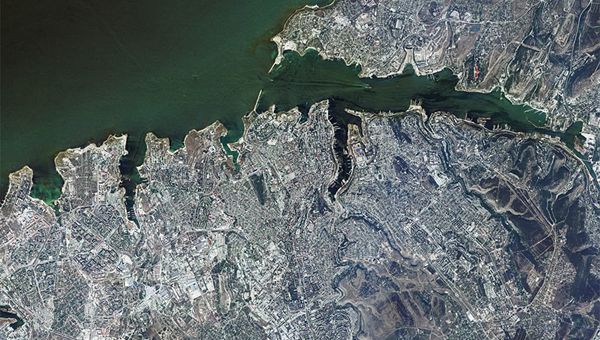 Вид на Севастополь из космоса Вид на Севастополь из космоса