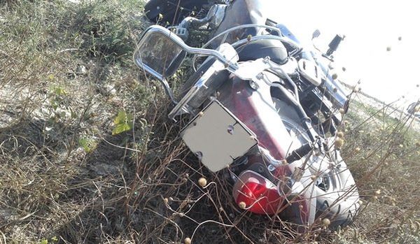 ДТП на трассе Феодосия - Керчь, в которой ВАЗ-112 протаранил мотоцикл Harley-Davidson