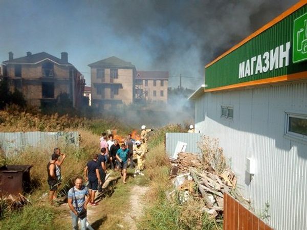 Пожар в магазине в поселке Береговое (Феодосийский городской округ)