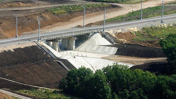 Железнодорожный участок Журавка - Миллерово в обход Украины. Архивное фото