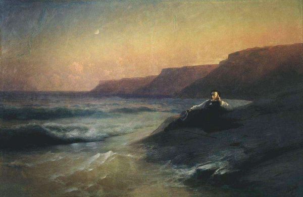Картина Ивана Айвазовского А. С. Пушкин на берегу Черного моря, 1887 год 